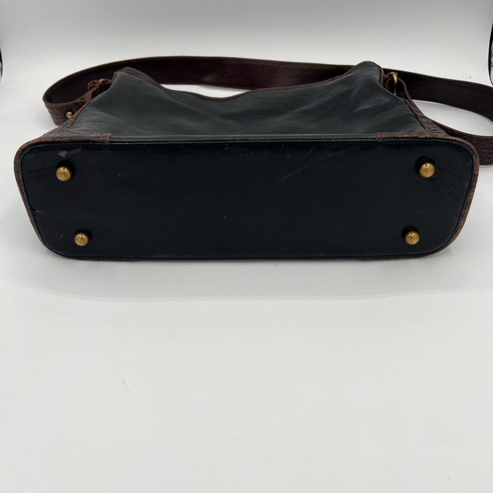 Vintage Brahmin Black and Brown Leather Shoulder Bag - Picture 5 of 10